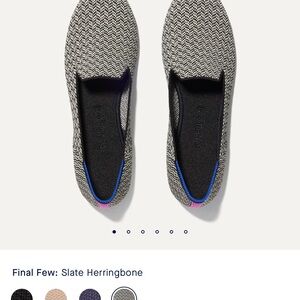 Rothy's Black and White Herringbone Flats
